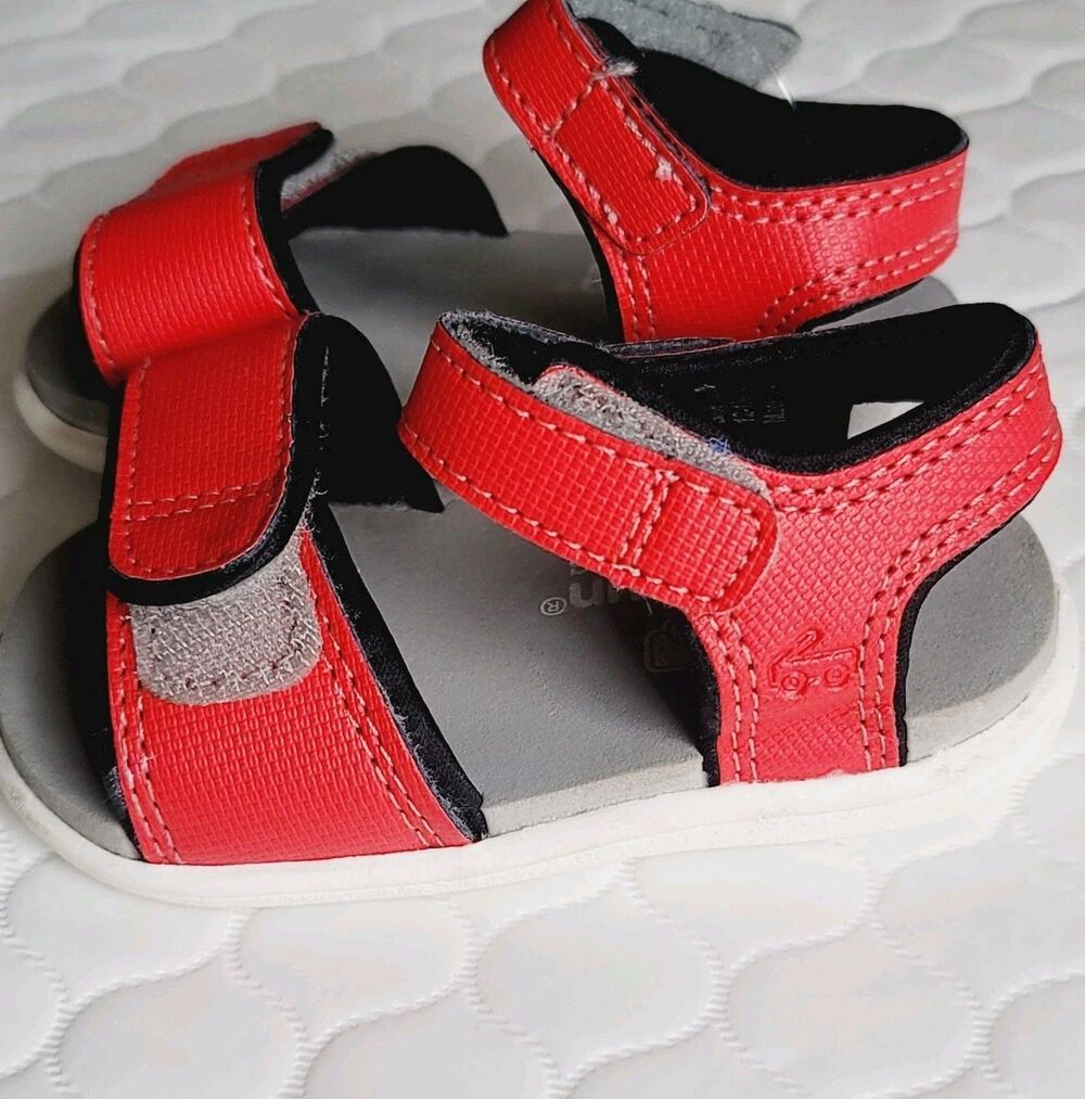 See Kai Run Basics Logan Sandals Red Toddler Boys Size 4